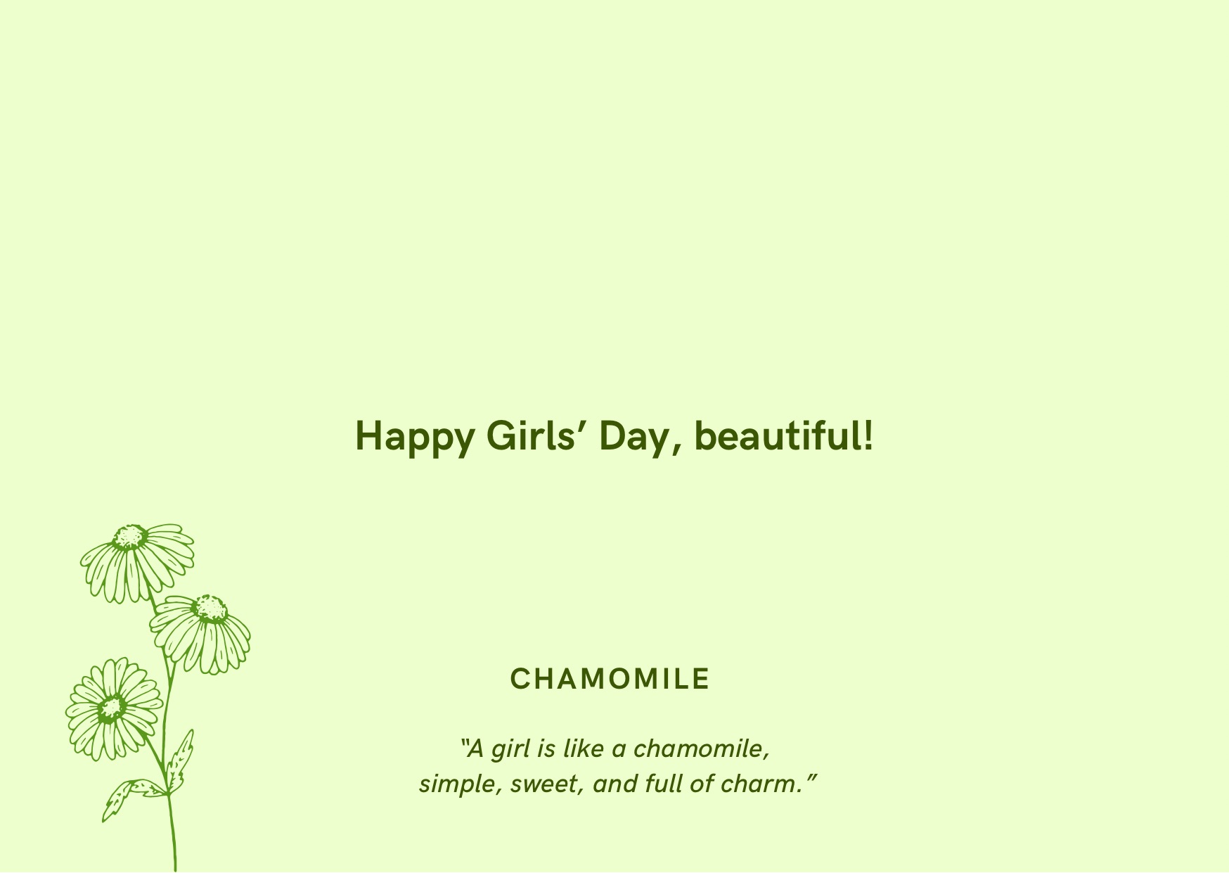 Happy Girls’ Day, beautiful!