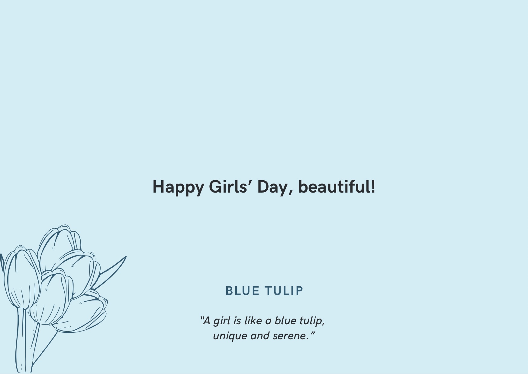 Happy Girls’ Day, beautiful!