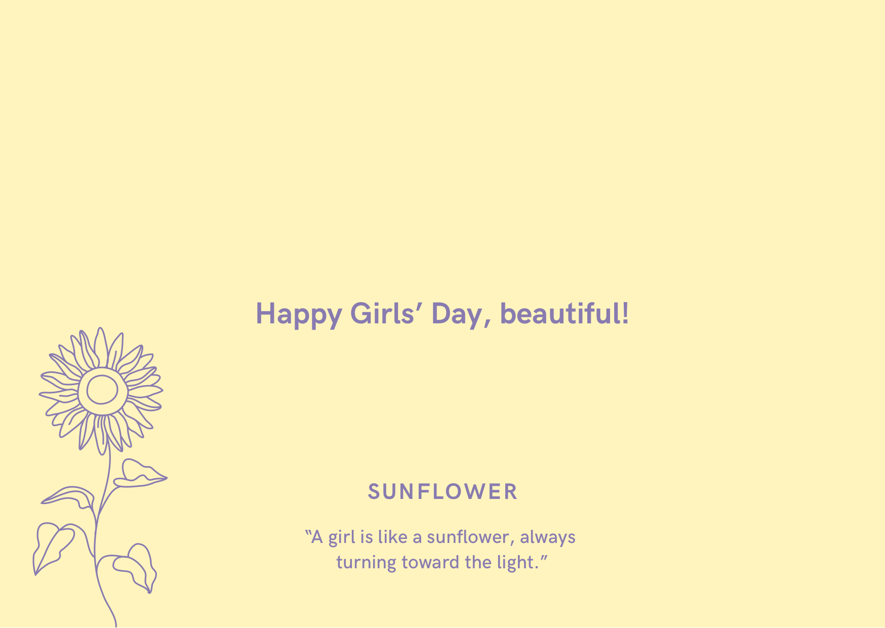 Happy Girls’ Day, beautiful!
